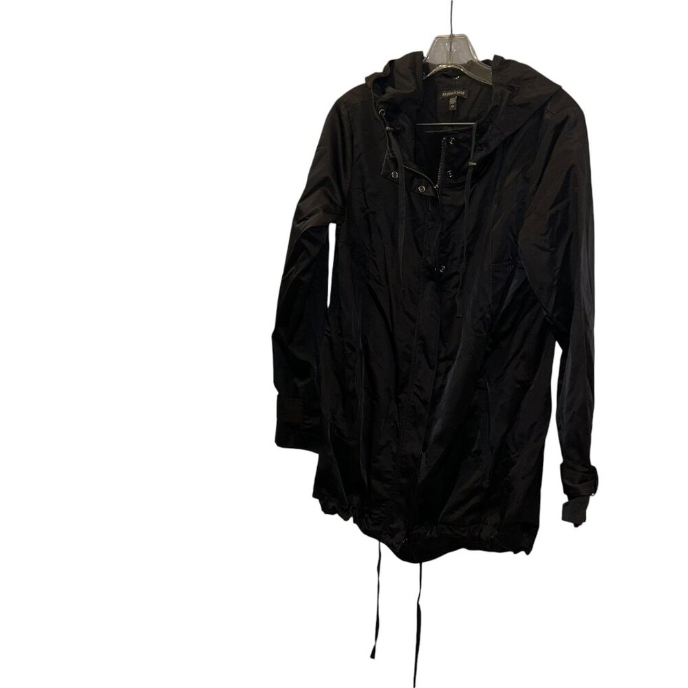 eileen fisher black lightweight classic anorak field jacket EUC XS
